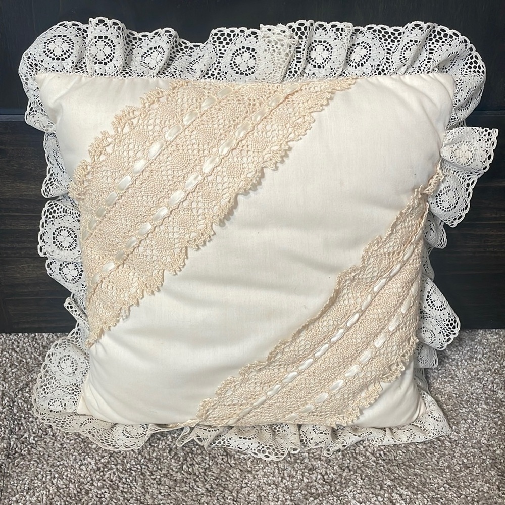 Vintage decorative handmade pillow